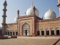 The mosque of one of the largest hostels at Aligarh Muslim University, the Sir Sayyid Hall Mosque, named after the founder of the university, Sir Sayyid Ahmad Khan (1817-98).
